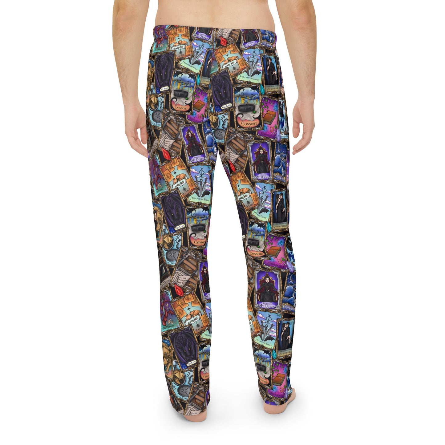 Tarot Cards Fourth Wing Men's Pajama Pants, Dragon PJs, Bookish, Fantasy Reader, Lounge Pants, Dragon Pajamas, Wingleader