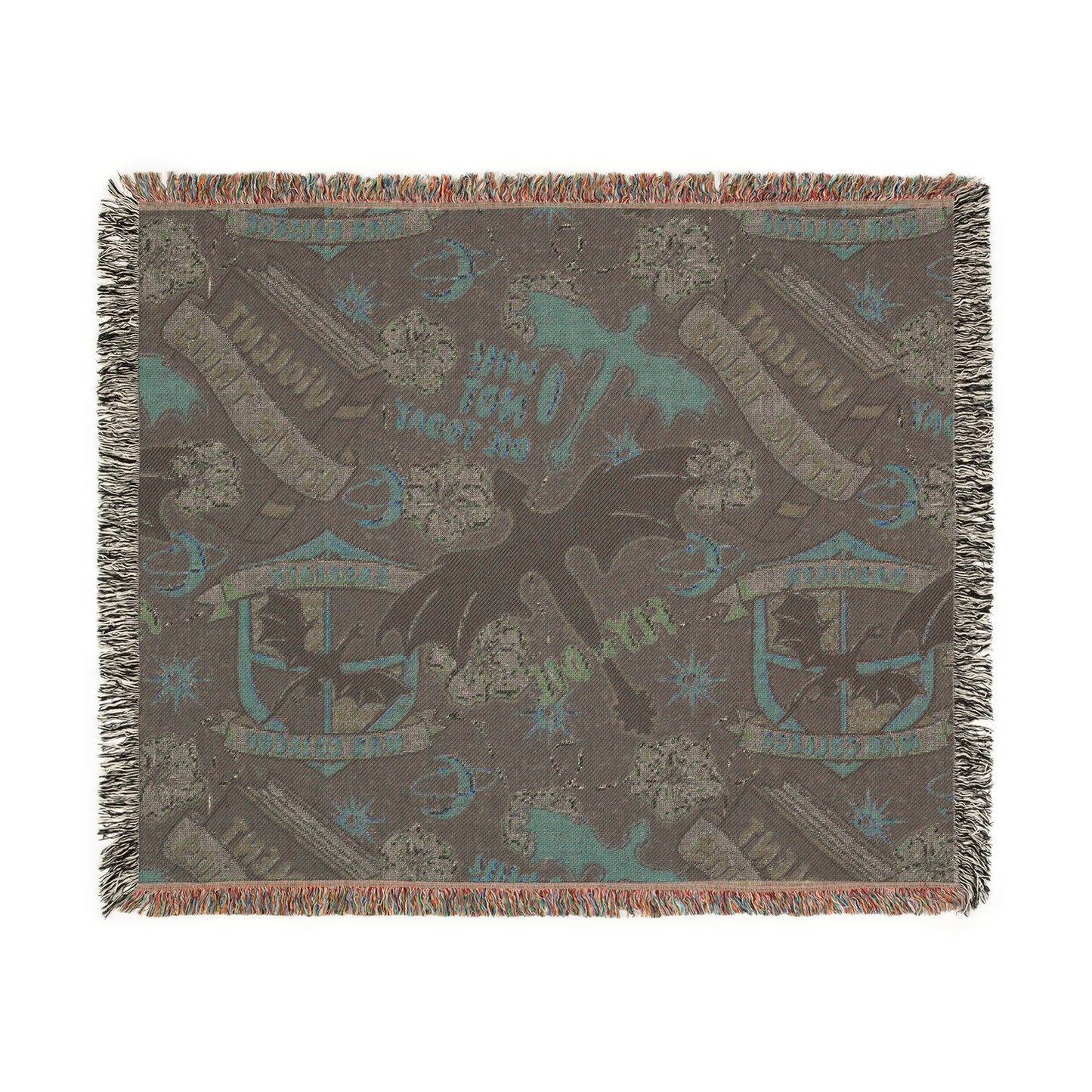 I Will Not Die Today Woven Blanket, Fourth Wing Inspired Blanket