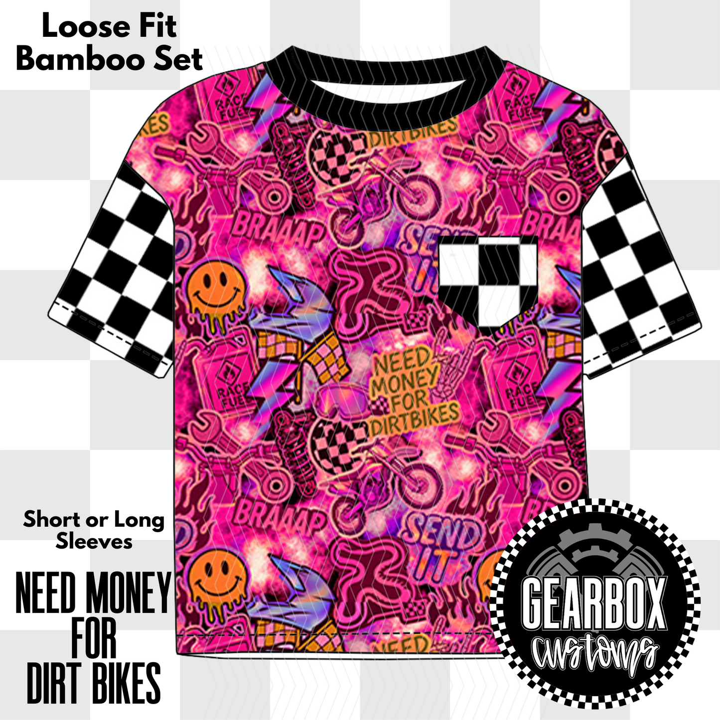 Money for Dirt Bikes Bamboo: T-Shirt