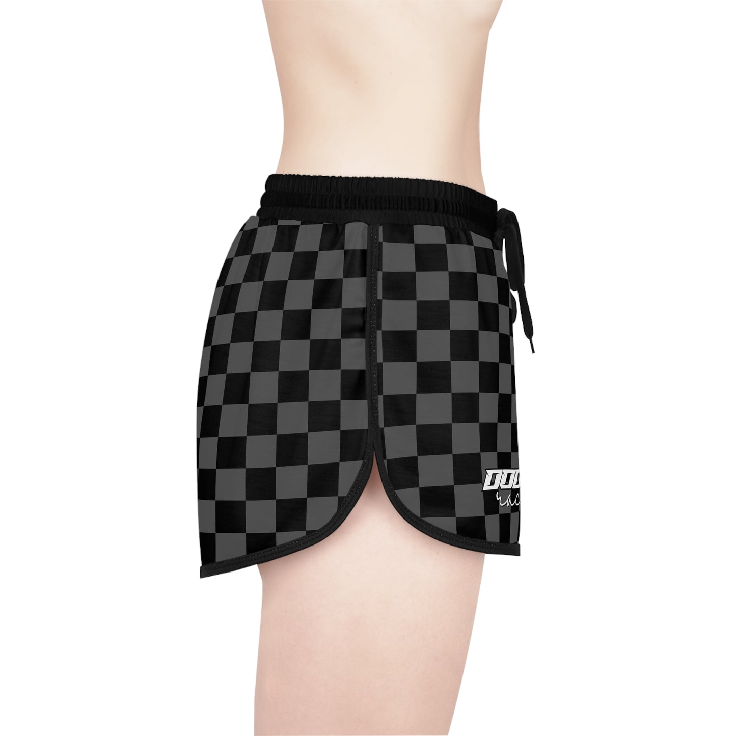 Women's Black & Grey Checkered Shorts: Personalization Included!