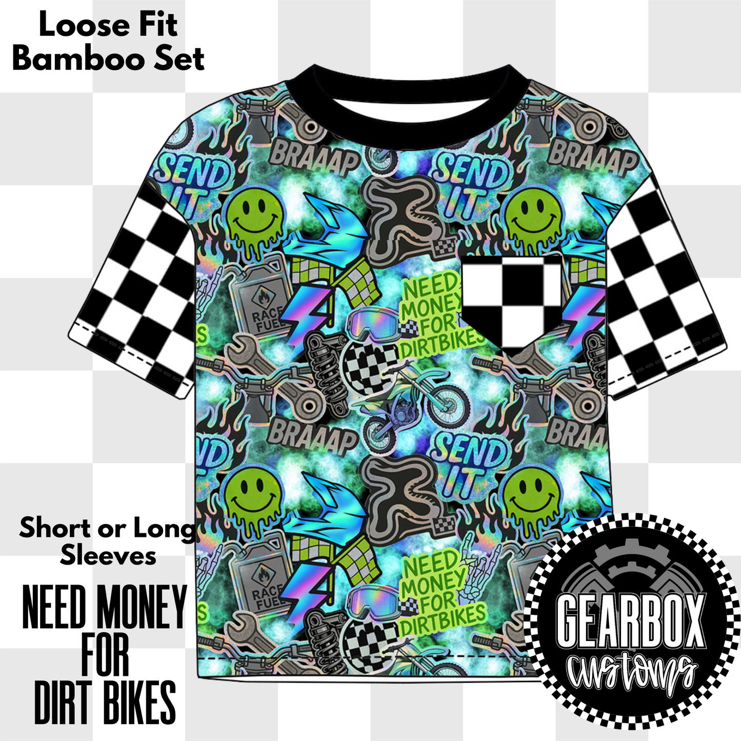 Money for Dirt Bikes Bamboo: T-Shirt