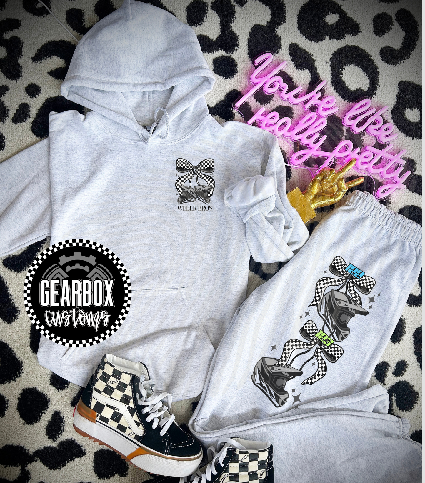 Moto Helmet Cherries Sweatpants