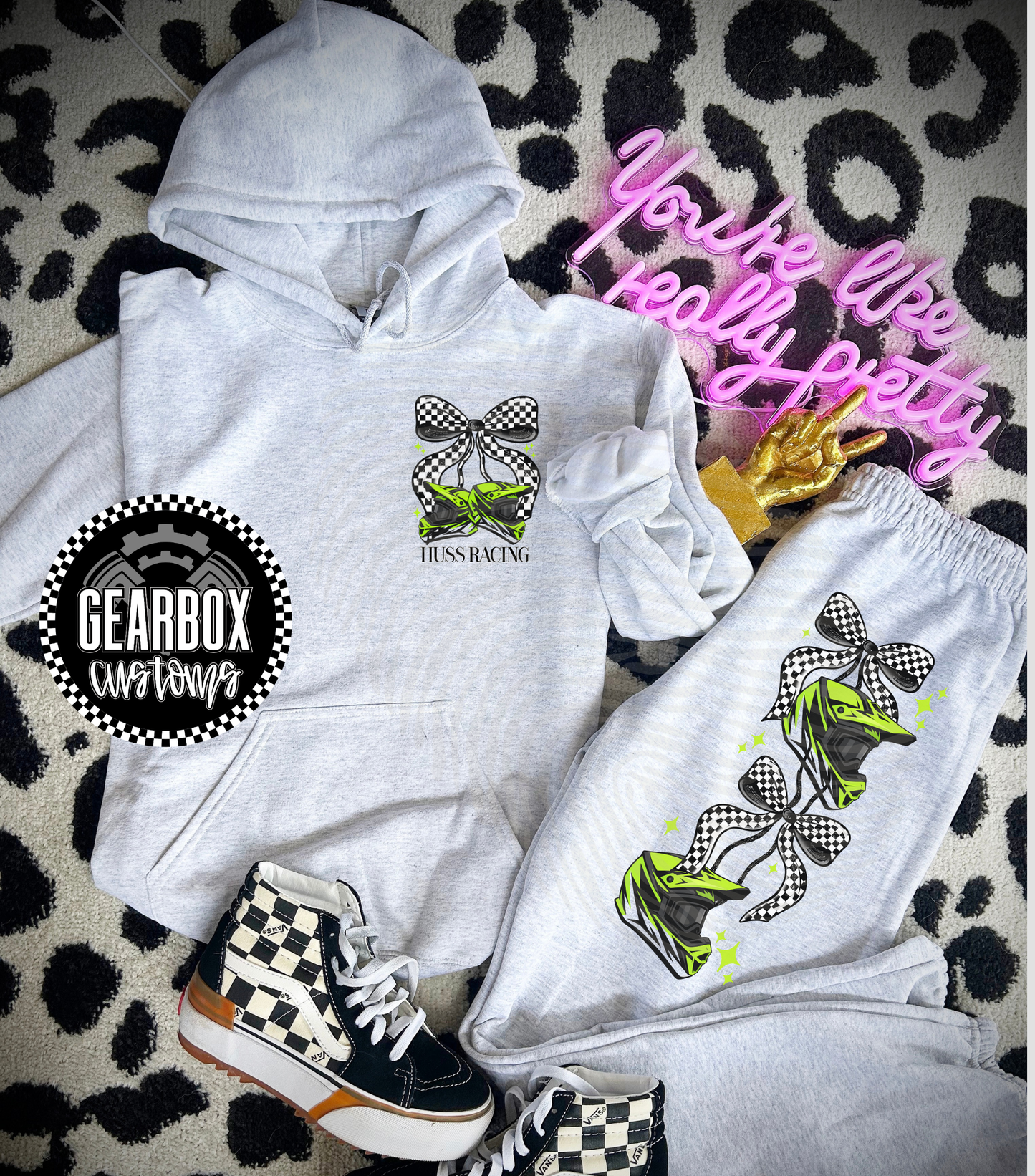 Moto Helmet Cherries Sweatpants