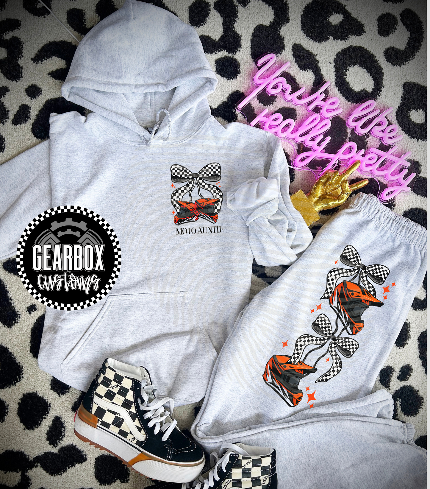 Moto Helmet Cherries Sweatpants