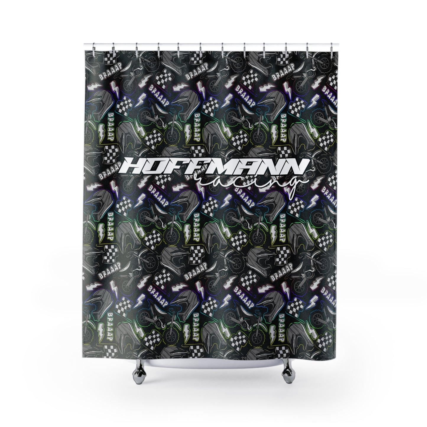 Personalized Motocross Shower Curtain