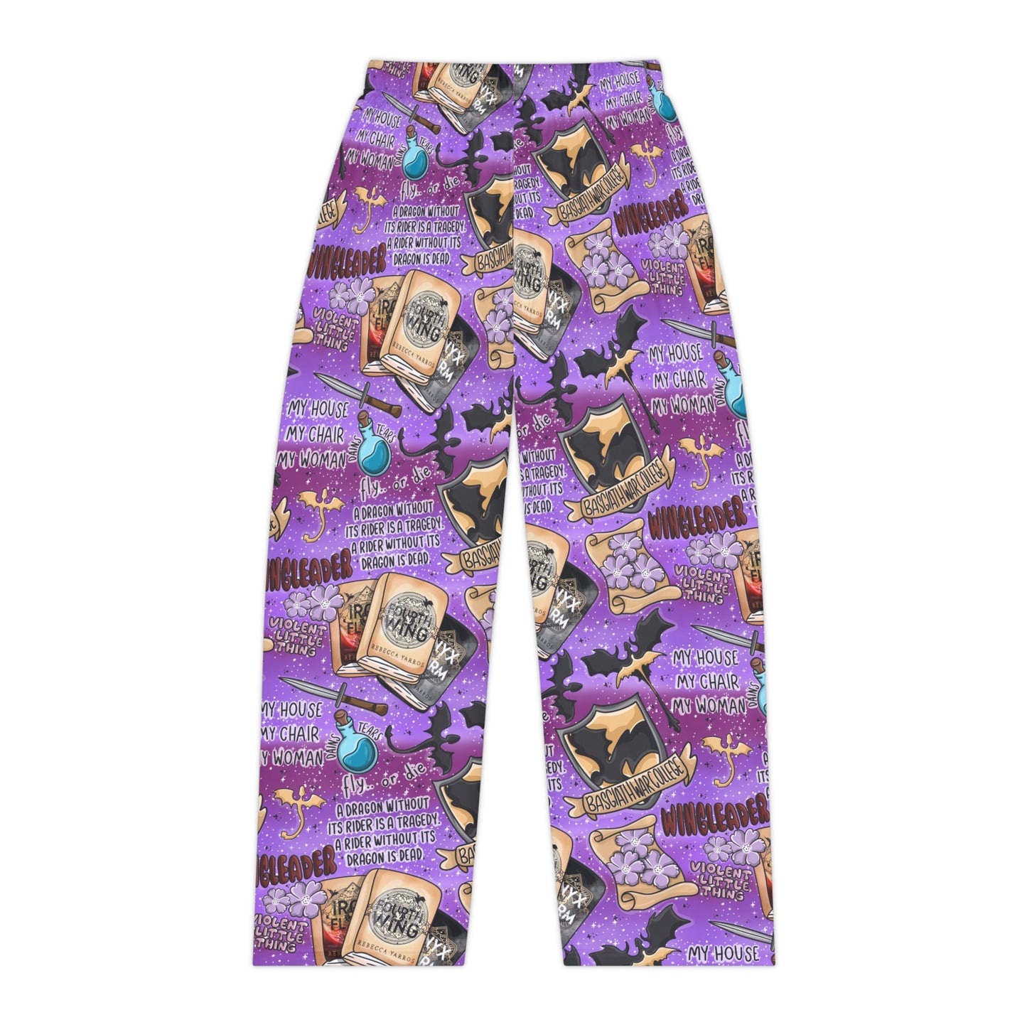 Fourth Wing Women's Pajama Pants, Get the Wingleader, Bookish Pants, Onyx Storm Merch, Special Edition, PJs, Gift for Book Lover, Fantasy