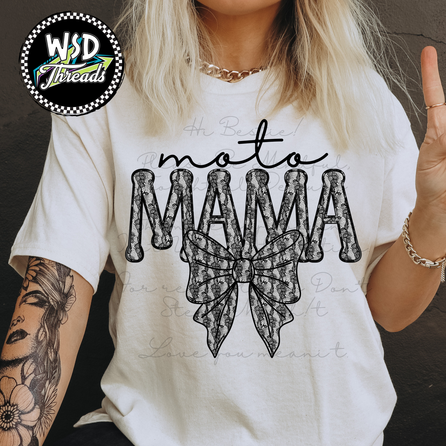 Moto Mini Faux-Lace Tee