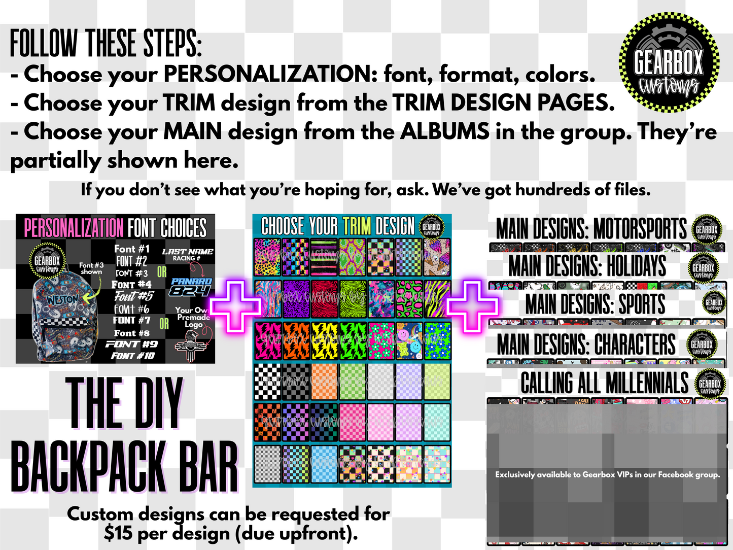 Custom Backpacks at The DIY Backpack Bar