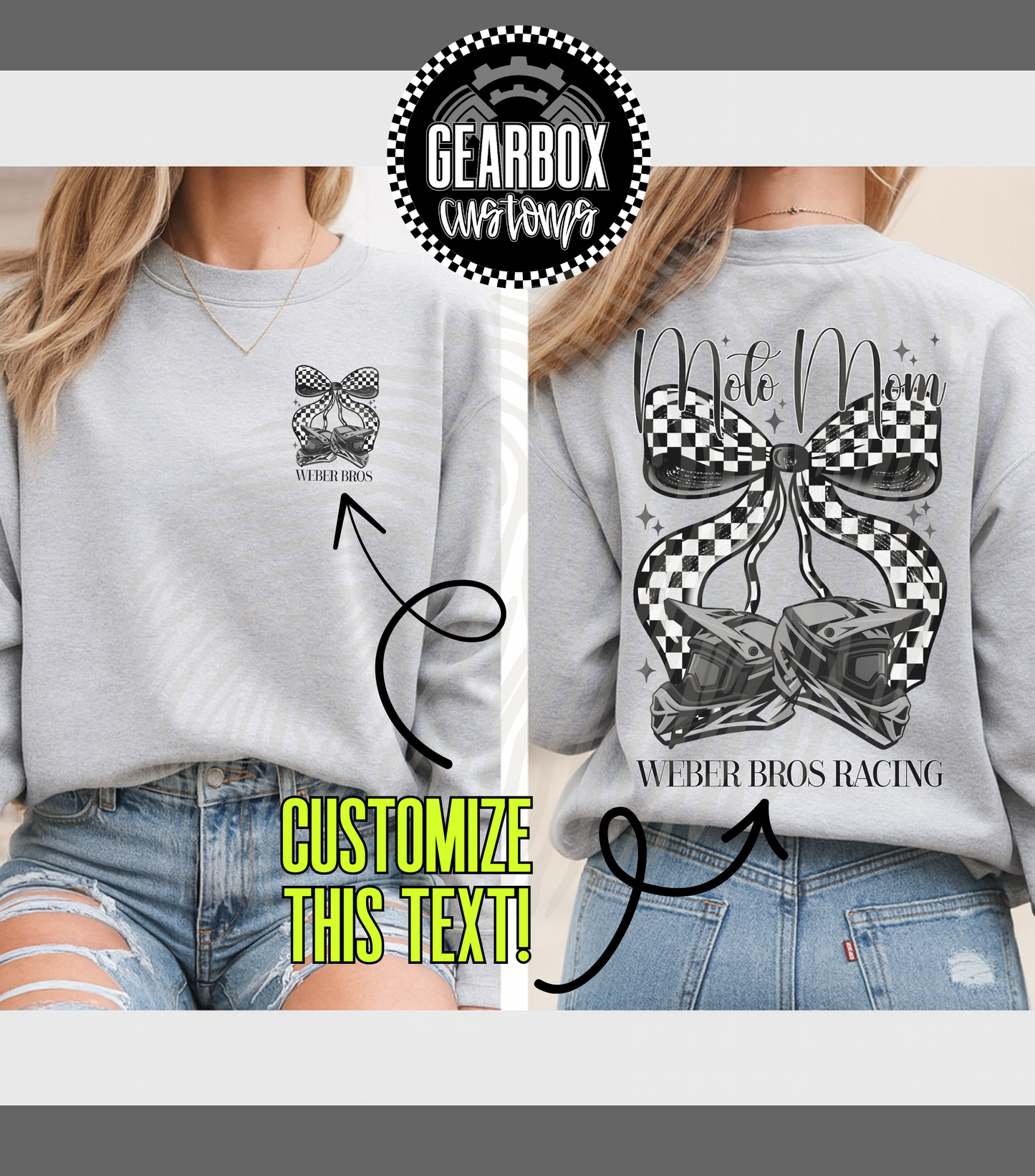 Moto Helmet Cherries Sweatshirt