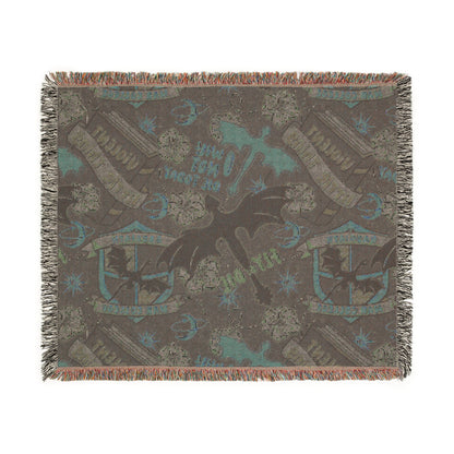 I Will Not Die Today Woven Blanket, Fourth Wing Inspired Blanket