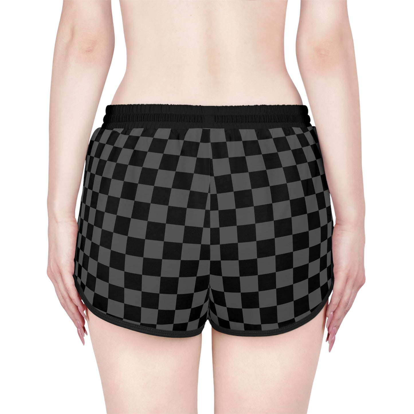 Women's Black & Grey Checkered Shorts: Personalization Included!