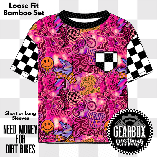 Money for Dirt Bikes Bamboo: T-Shirt