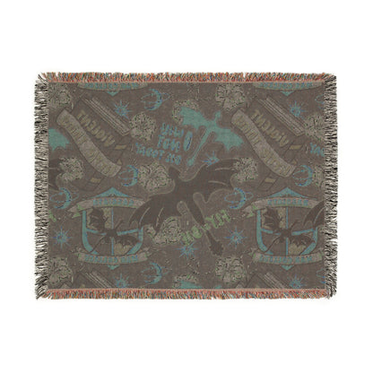 I Will Not Die Today Woven Blanket, Fourth Wing Inspired Blanket