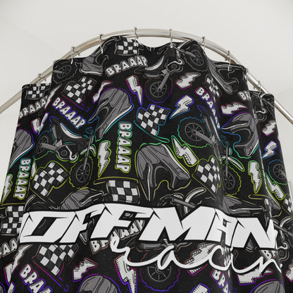 Personalized Motocross Shower Curtain