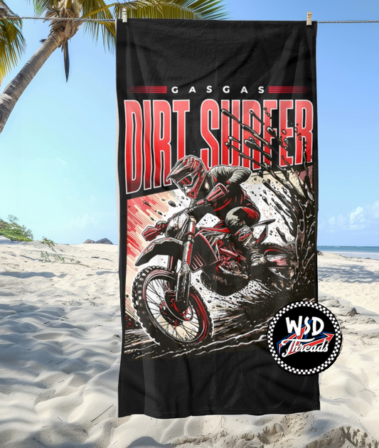 Dirt Surfer Personalized Beach Towel: GasGas