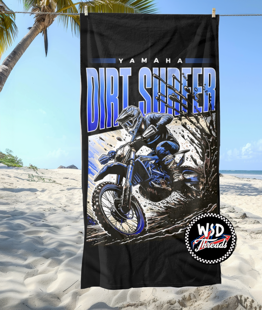 Dirt Surfer Personalized Beach Towel: Yamaha