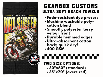 Personalized Beach Towel: Dirt Surfer Dirt Bike/Quad