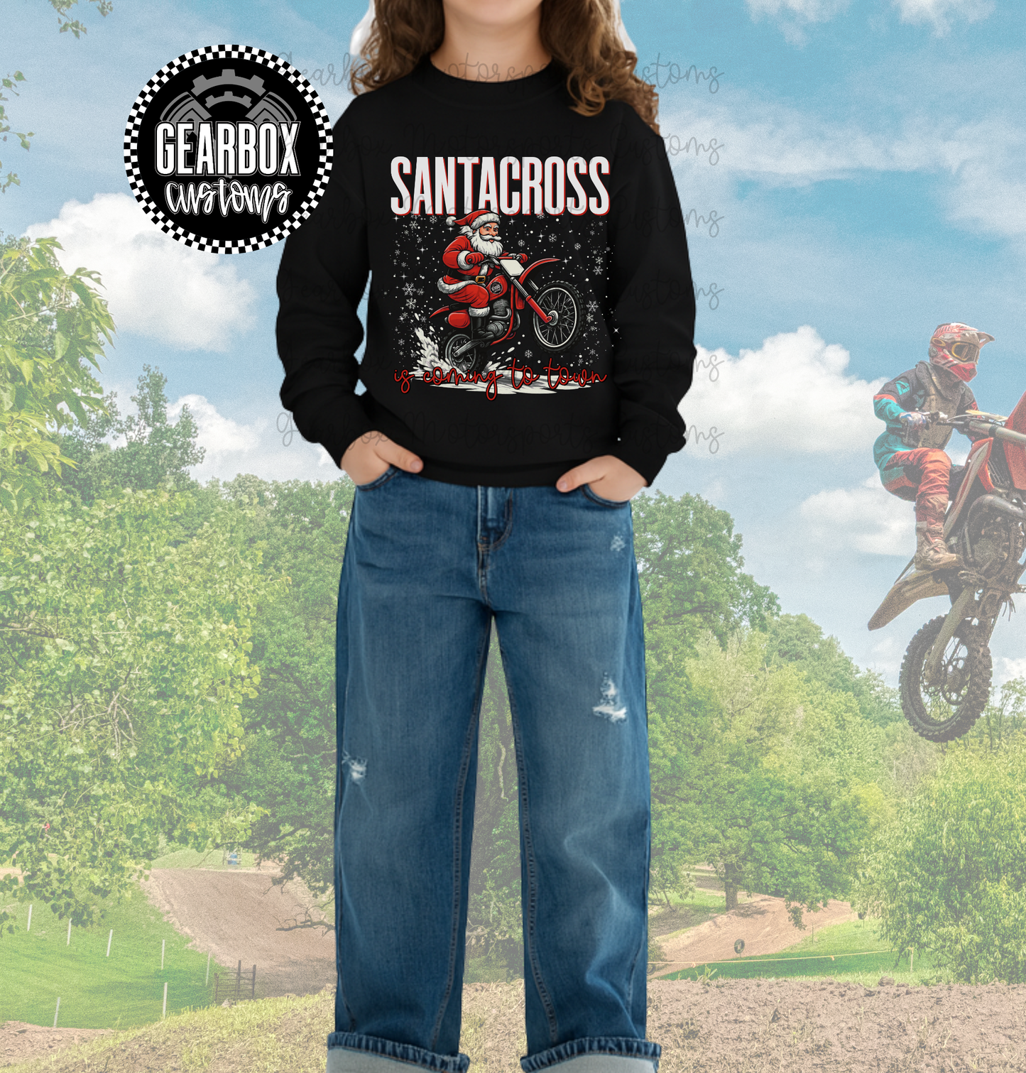 Santacross is Coming to Town Crewneck (Youth)