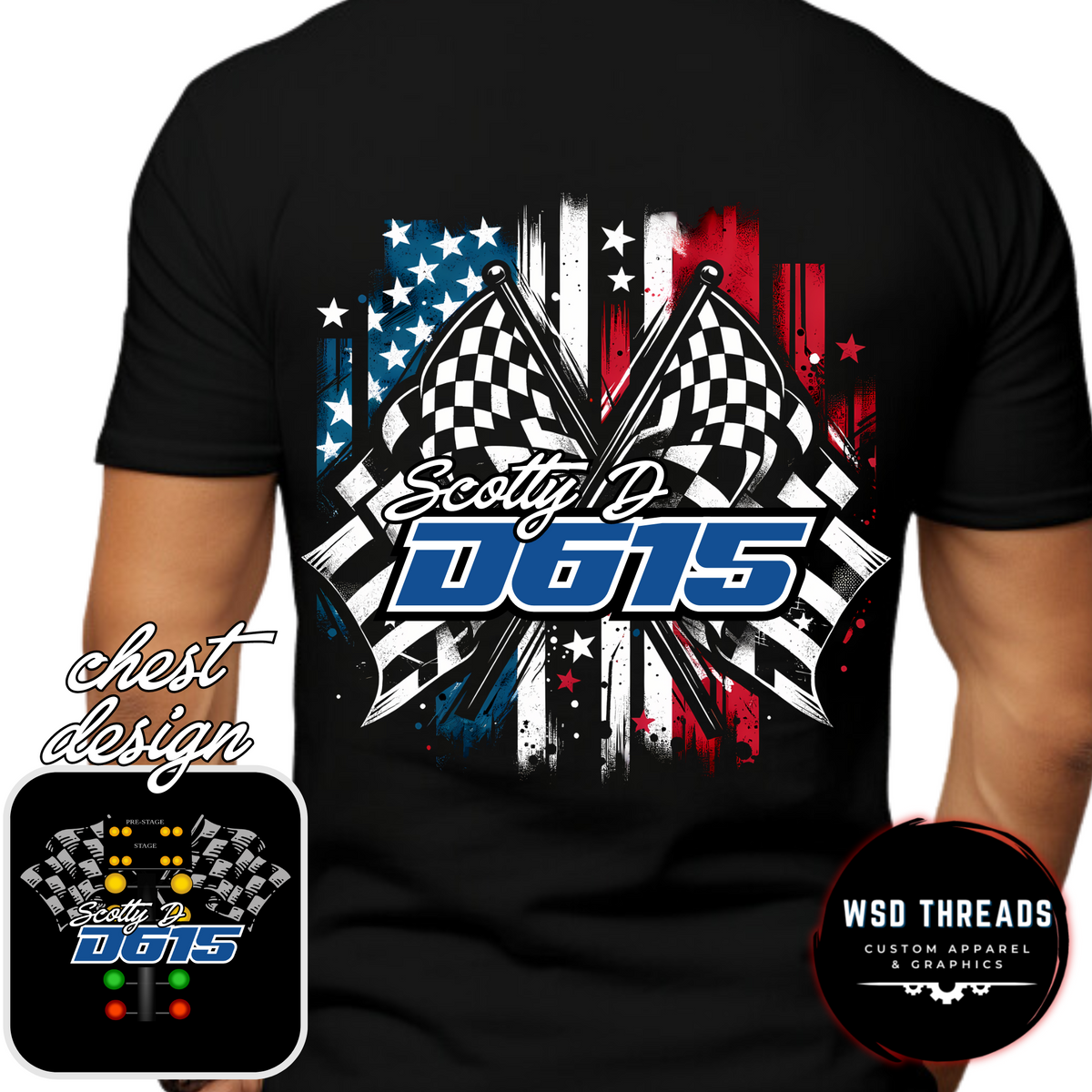 Patriot Racing Design Custom Patriotic Racing Flag Apparel – Gearbox Customs by WSD Threads