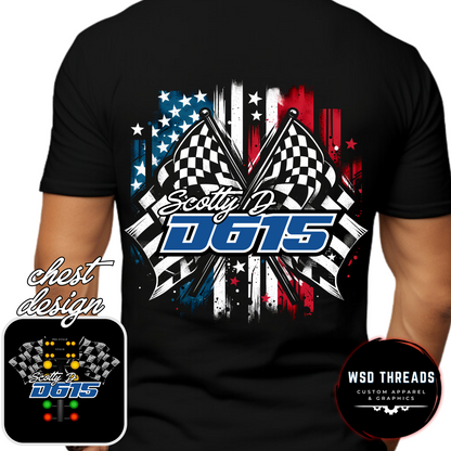 Custom Patriotic Racing Flag Apparel