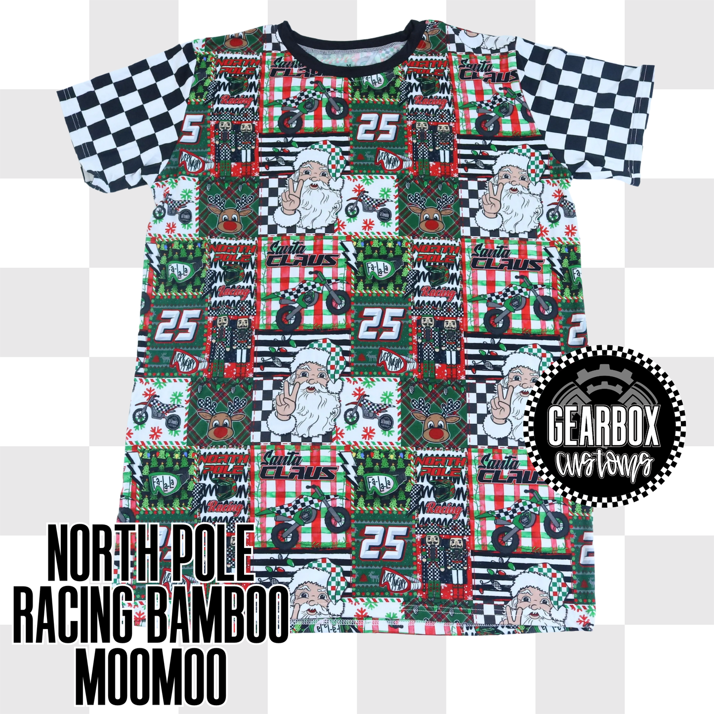 BLOWOUT! Christmas Moto Bamboo: Oversized Sleep Shirt