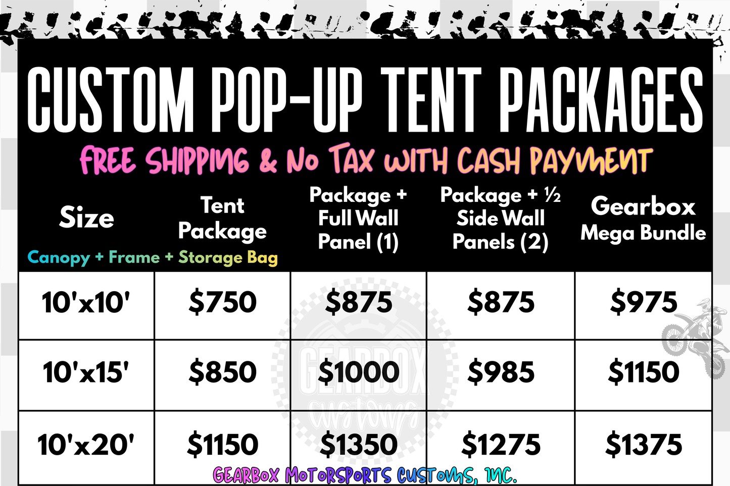 Custom Pop-Up Tent DEPOSIT ONLY