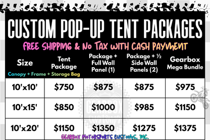 Custom Pop-Up Tent DEPOSIT ONLY