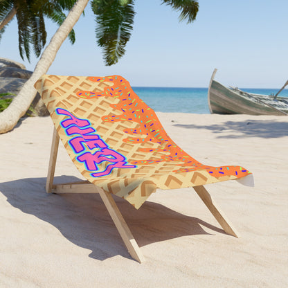 Personalized Towel: ORANGE Ice Cream Drip