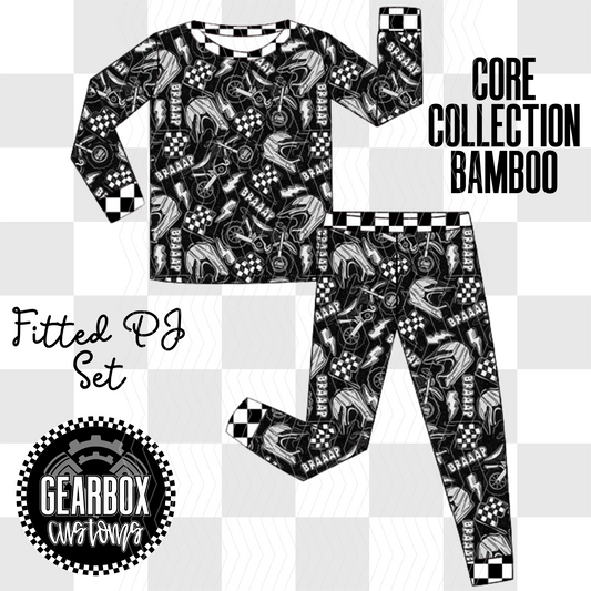 Core Collection Moto Bamboo: Long Sleeve Fitted Set