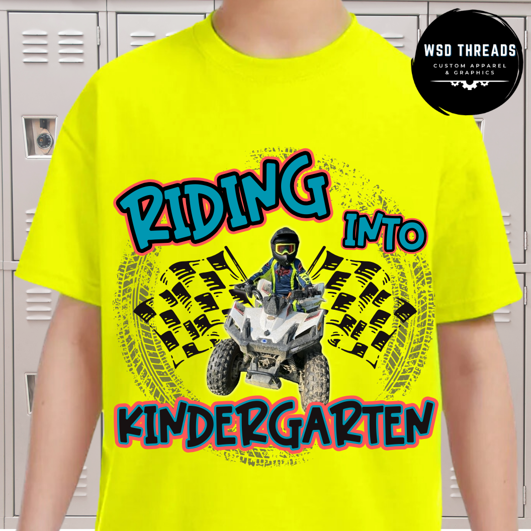 Custom Back to School T-Shirt: Riding Into