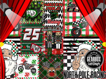 ONE LEFT! North Pole Racing Short Sleeve Loose Lounge Set
