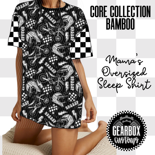 Core Collection Moto Bamboo: Oversized Sleep Shirt