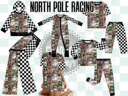 ONE LEFT! North Pole Racing Short Sleeve Loose Lounge Set