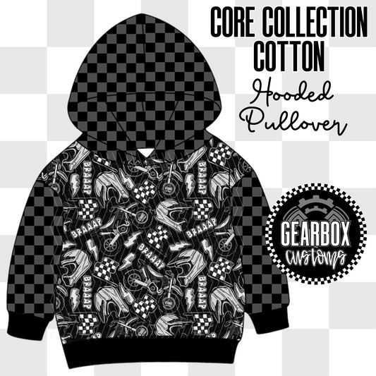 Core Collection Moto Hooded Pullover