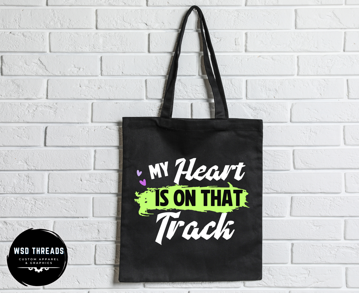 My Heart is on That Track Tote Bag