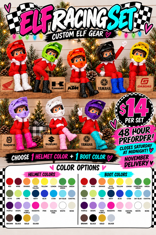 Moto Elf Helmet & Boots Set