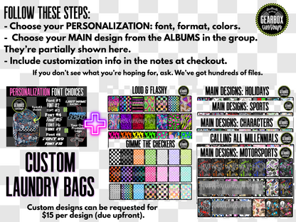 Custom Laundry Bags: 2 Sizes!