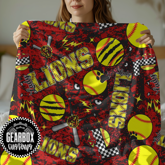 Lady Lions: Non-Personalized Blankets