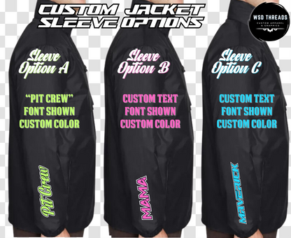 Sleeve Text ADD-ON ONLY: Long Sleeved Apparel