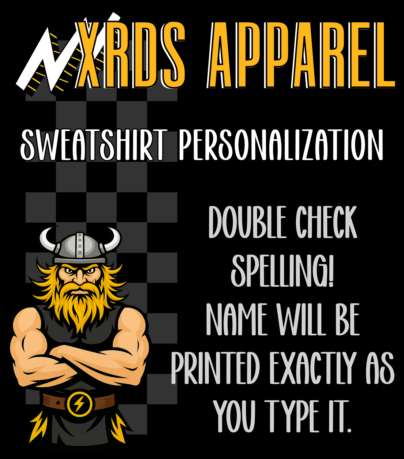 Unit Sweatshirt Personalization Add-On